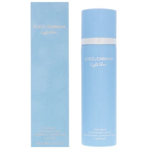 light blue deodorant spray